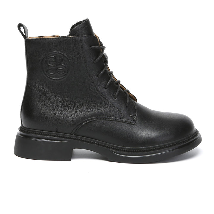 Gabriela Lace-Up Leather Ankle Boots