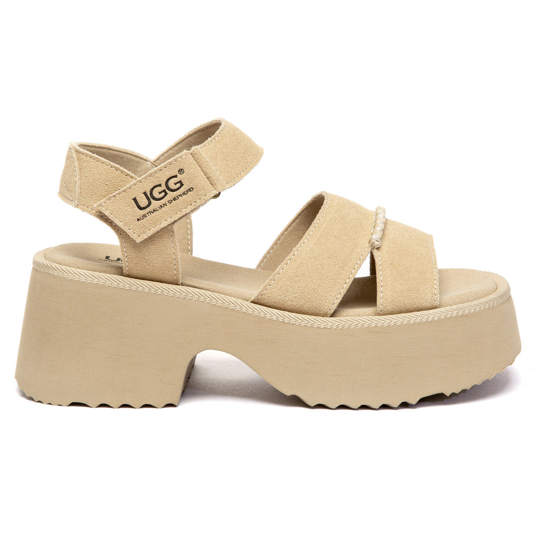Strap Slingback Chunky Platform UGG Sandals