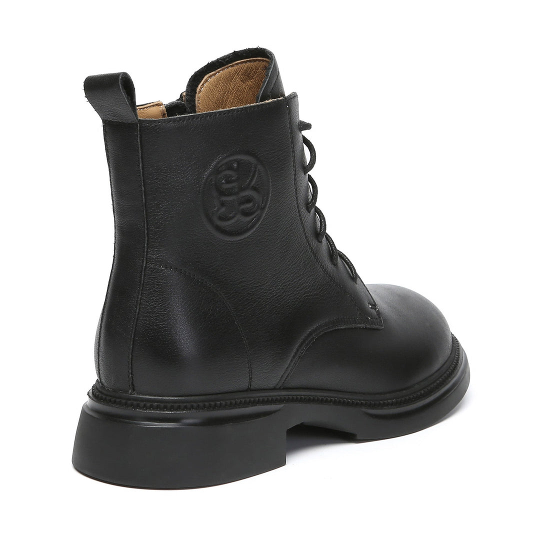 Gabriela Lace-Up Leather Ankle Boots