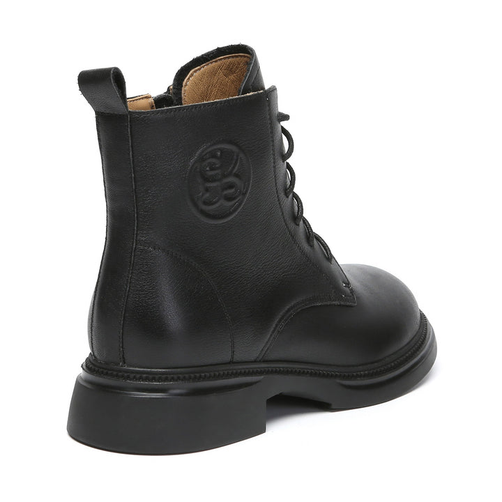 Gabriela Lace-Up Leather Ankle Boots