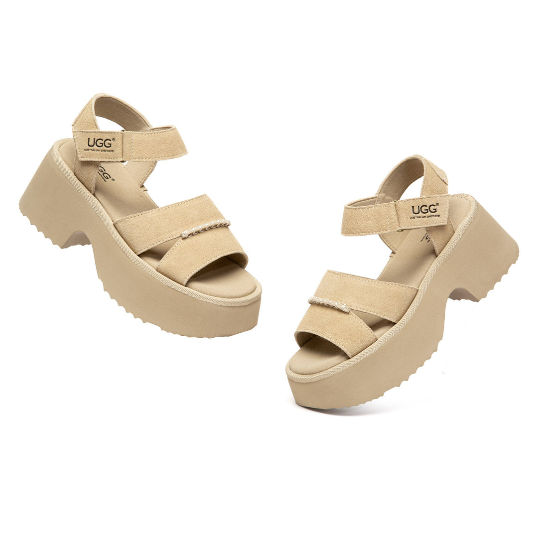 Strap Slingback Chunky Platform UGG Sandals