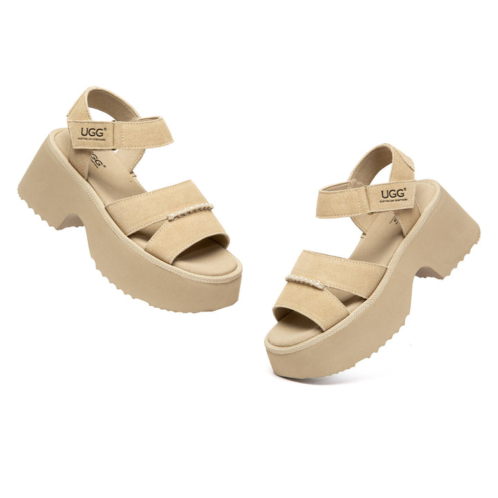 Strap Slingback Chunky Platform UGG Sandals