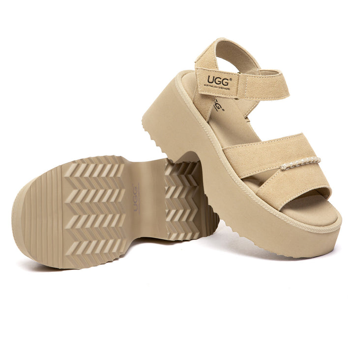 Strap Slingback Chunky Platform UGG Sandals
