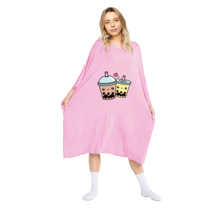 Bubble Tea Bobba Print Oversized Tee - UGG Direct Online
