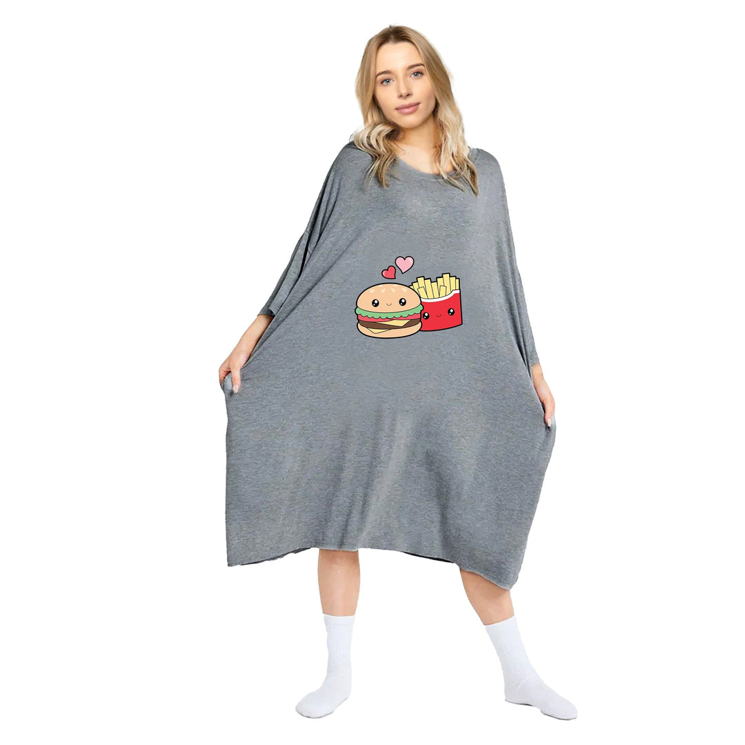 Burger & Chips Print Oversized Tee - UGG Direct Online