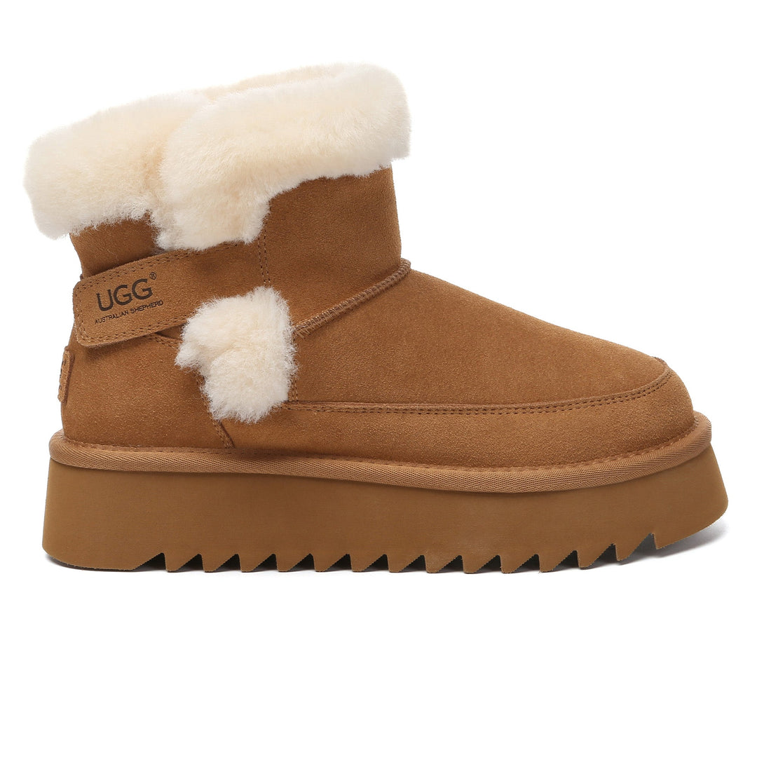 Bynnie Shearling Strap Mini Platform UGG Boots - UGG Direct Online