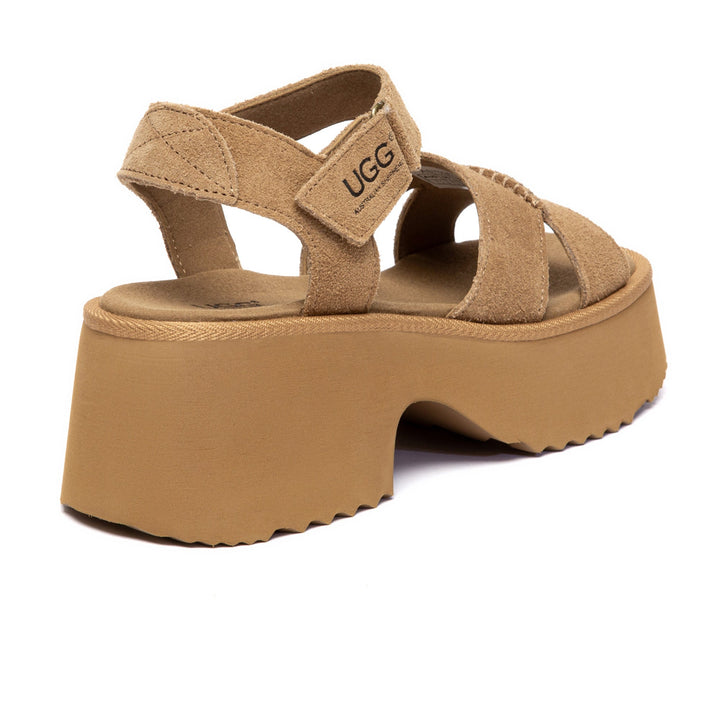 Strap Slingback Chunky Platform UGG Sandals
