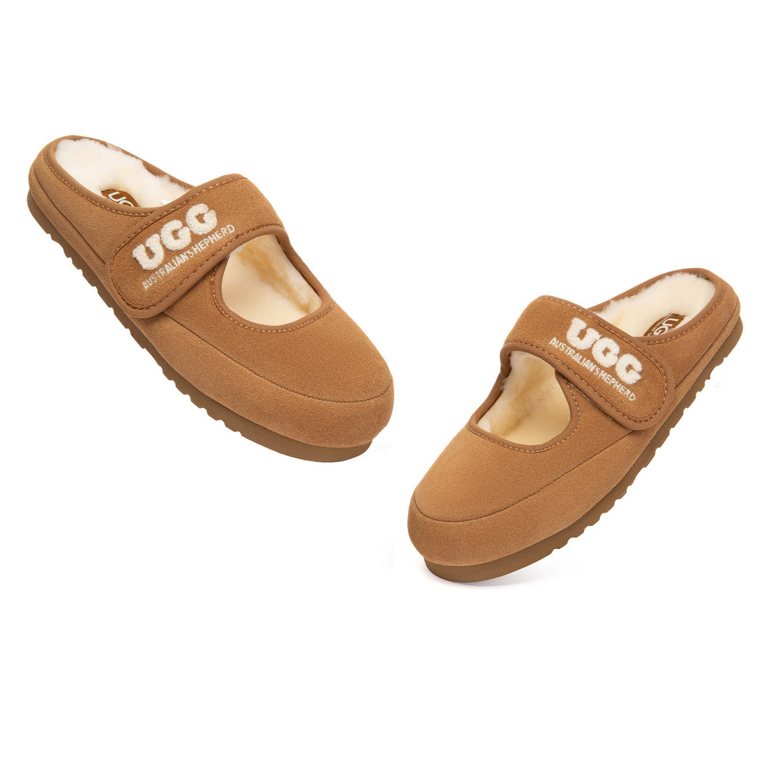 Adjustable Strap Mary Jane UGG Slippers