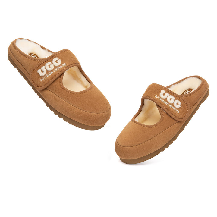Adjustable Strap Mary Jane UGG Slippers