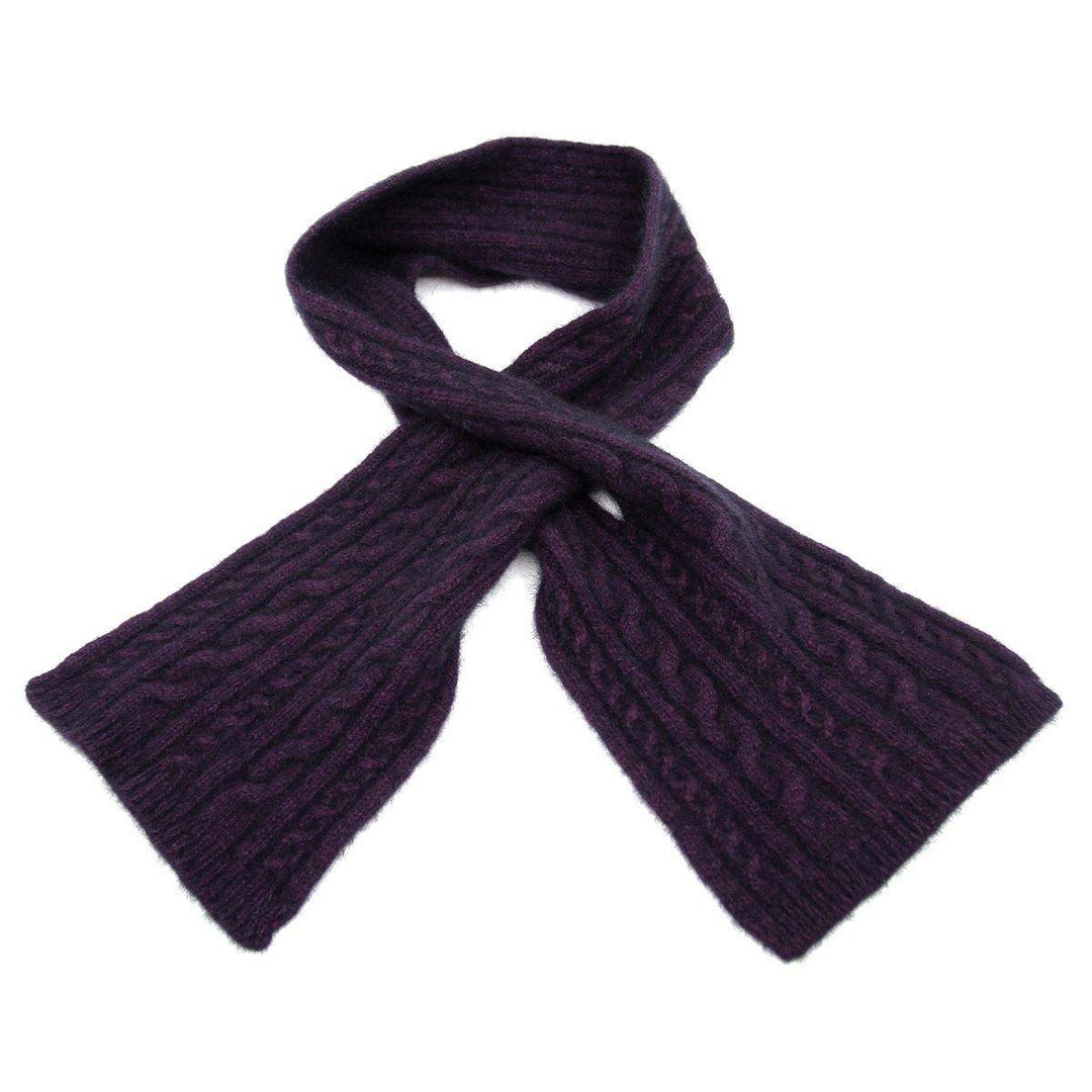 Cable Pattern Possum Merino Scarf - Grape - UGG Direct Online