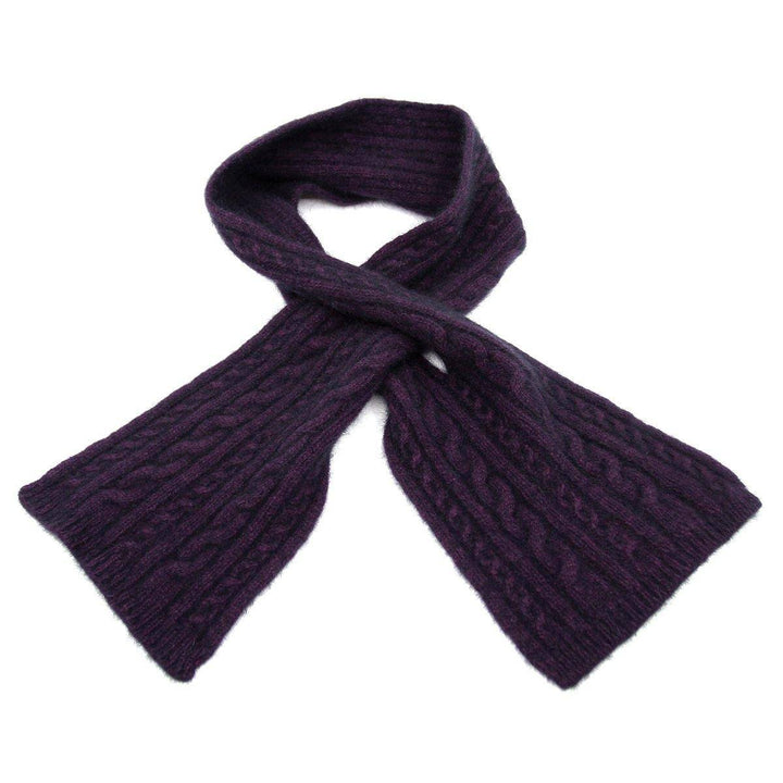 Cable Pattern Possum Merino Scarf - Grape - UGG Direct Online