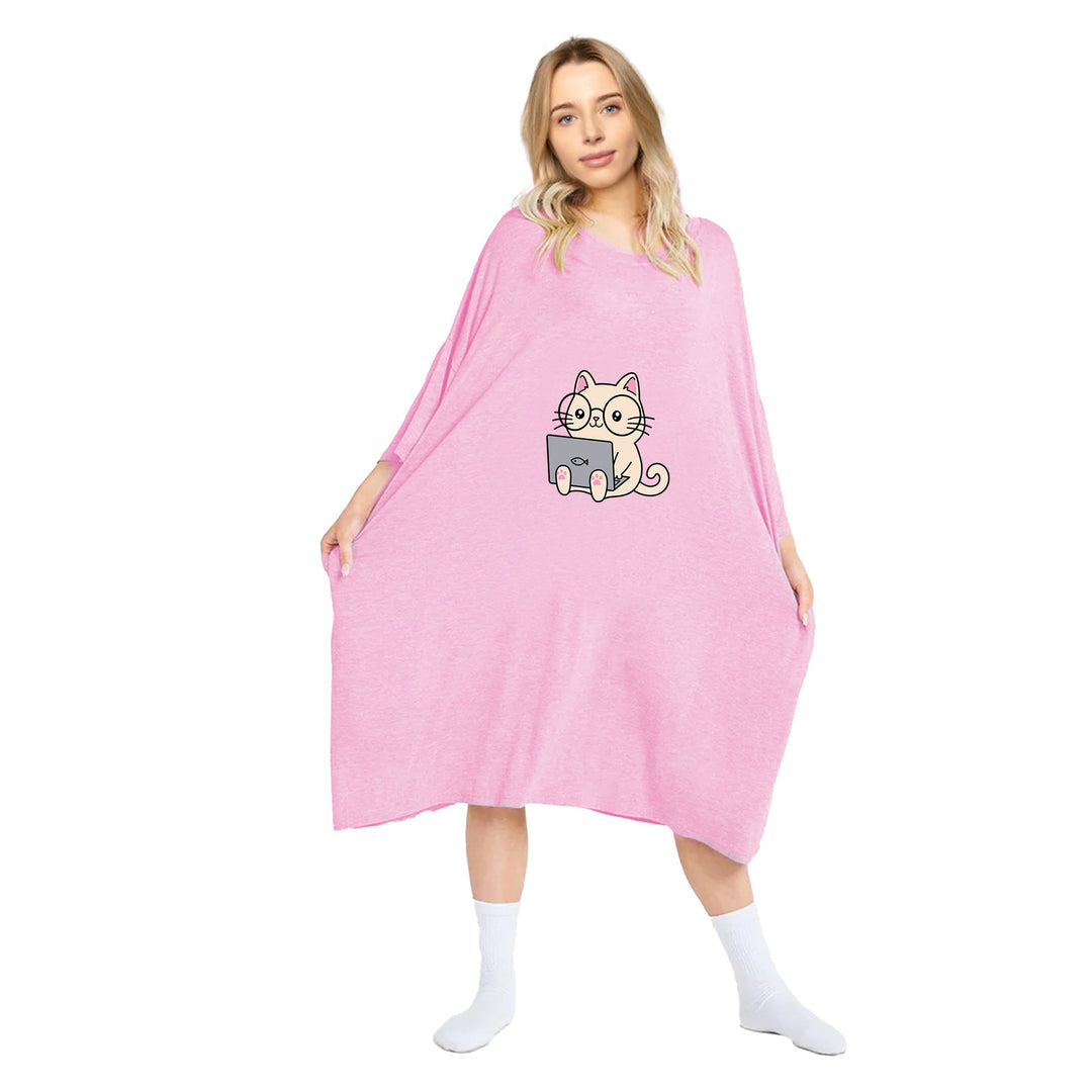 Cat Print Oversized Tee - UGG Direct Online
