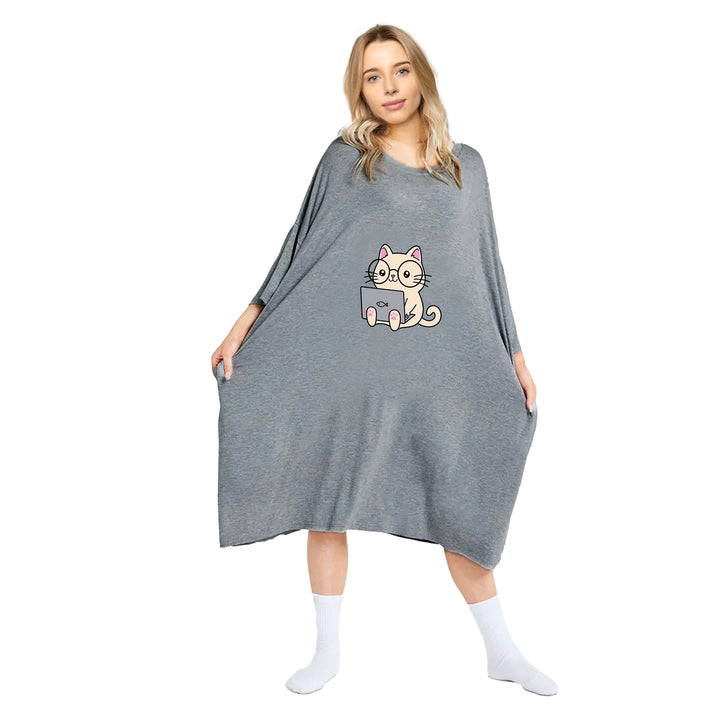 Cat Print Oversized Tee - UGG Direct Online