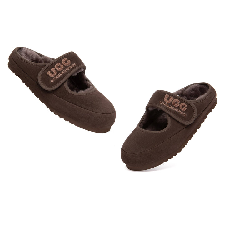 Adjustable Strap Mary Jane UGG Slippers