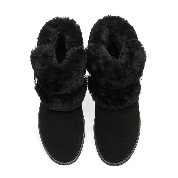 Collette Buckled Strap Fluffy UGG Boots - UGG Direct Online