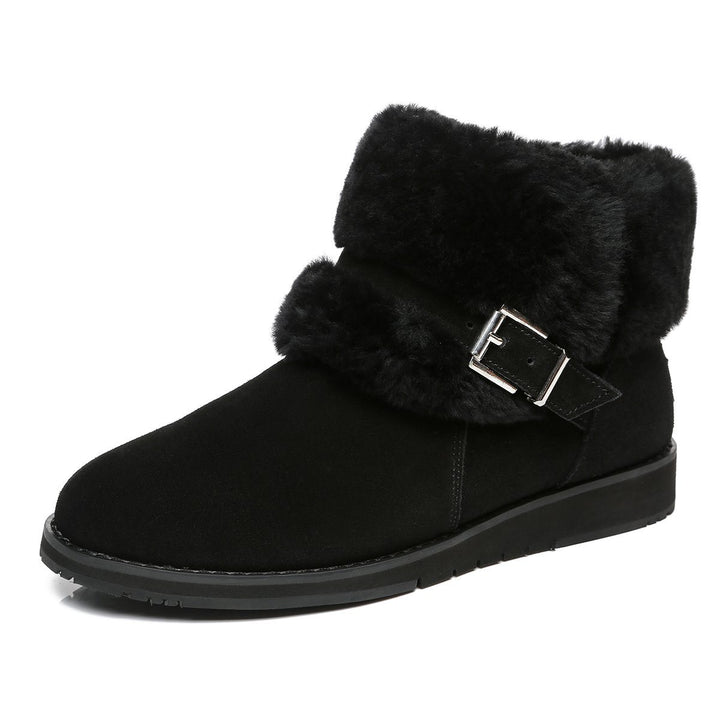 Collette Buckled Strap Fluffy UGG Boots - UGG Direct Online