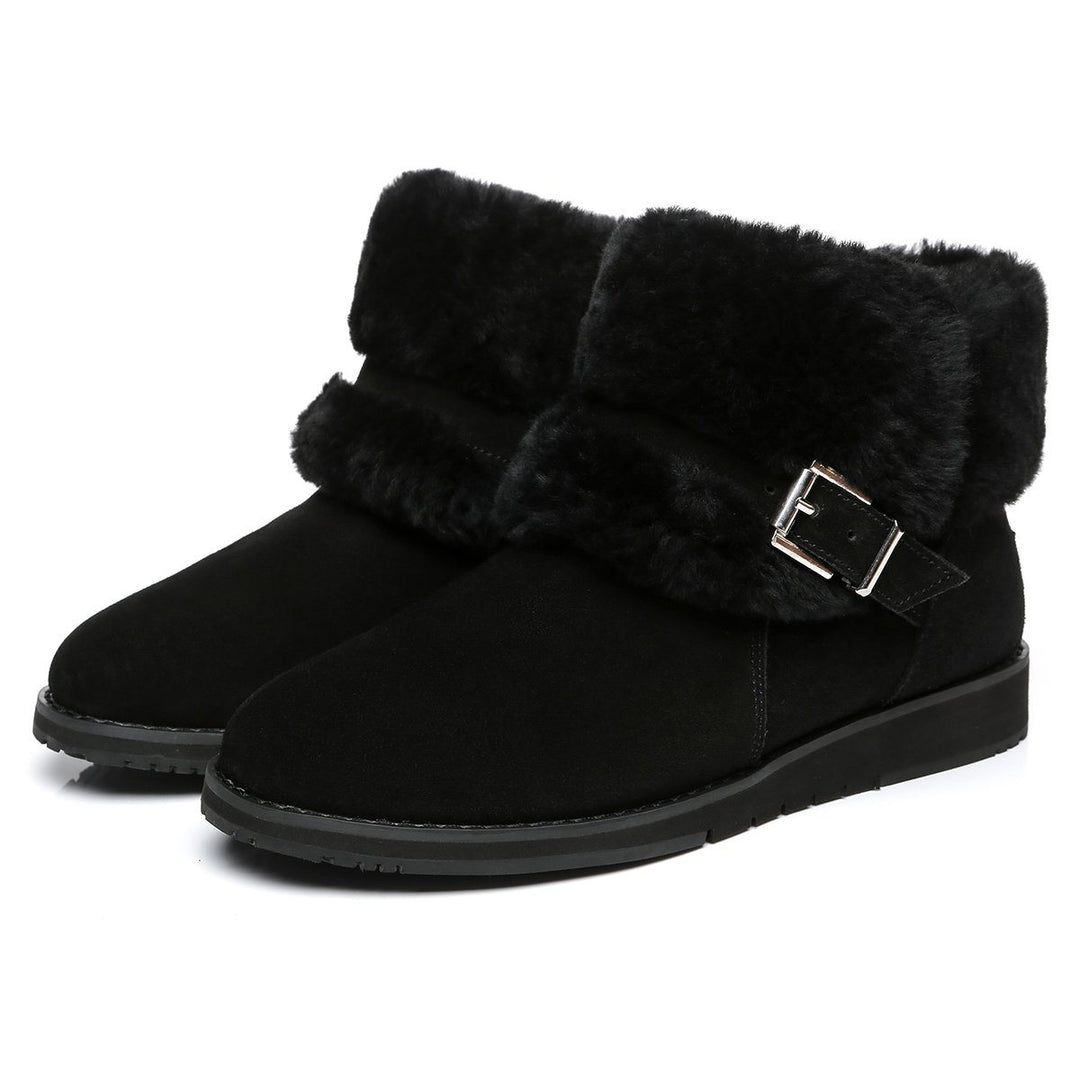 Collette Buckled Strap Fluffy UGG Boots - UGG Direct Online