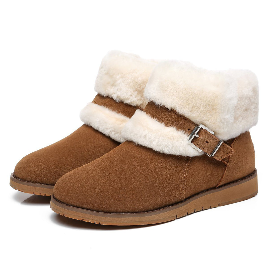 Collette Buckled Strap Fluffy UGG Boots - UGG Direct Online