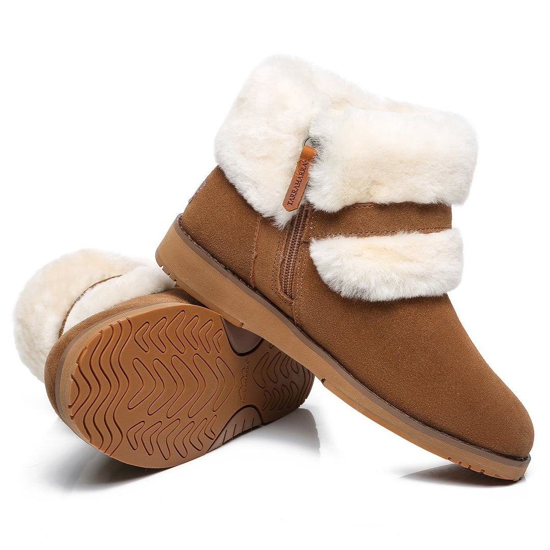Collette Buckled Strap Fluffy UGG Boots - UGG Direct Online
