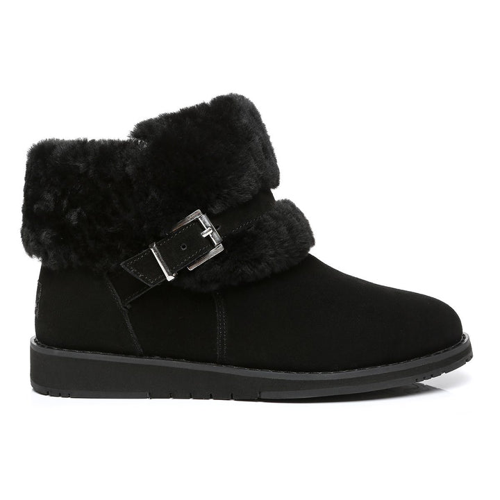 Collette Buckled Strap Fluffy UGG Boots - UGG Direct Online