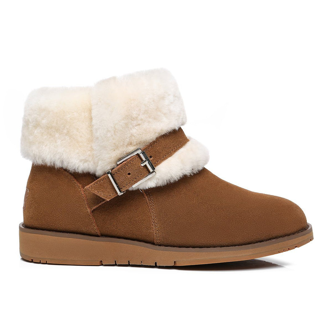 Collette Buckled Strap Fluffy UGG Boots - UGG Direct Online