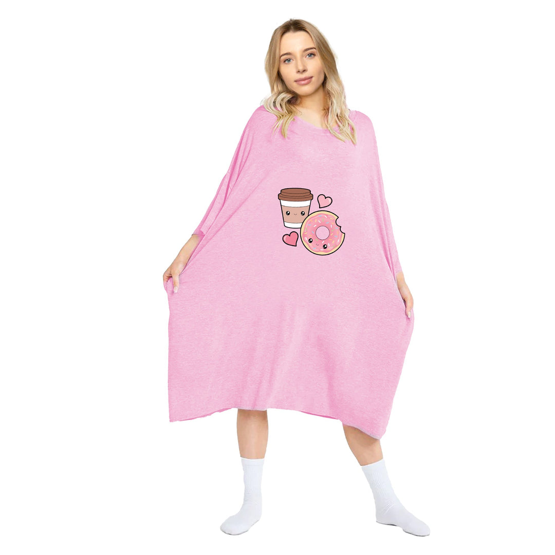 Donut & Coffee Print Oversized Tee - UGG Direct Online