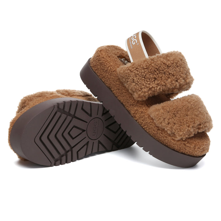 Double Strap Slingback Platform UGG Slippers - UGG Direct Online