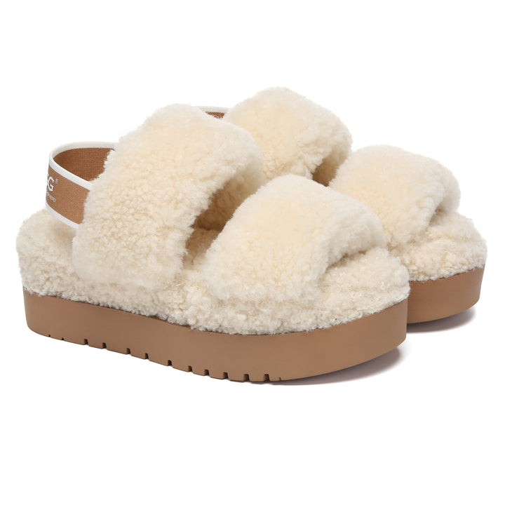 Double Strap Slingback Platform UGG Slippers - UGG Direct Online
