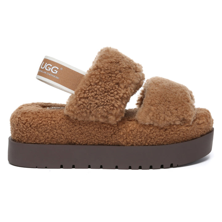 Double Strap Slingback Platform UGG Slippers - UGG Direct Online
