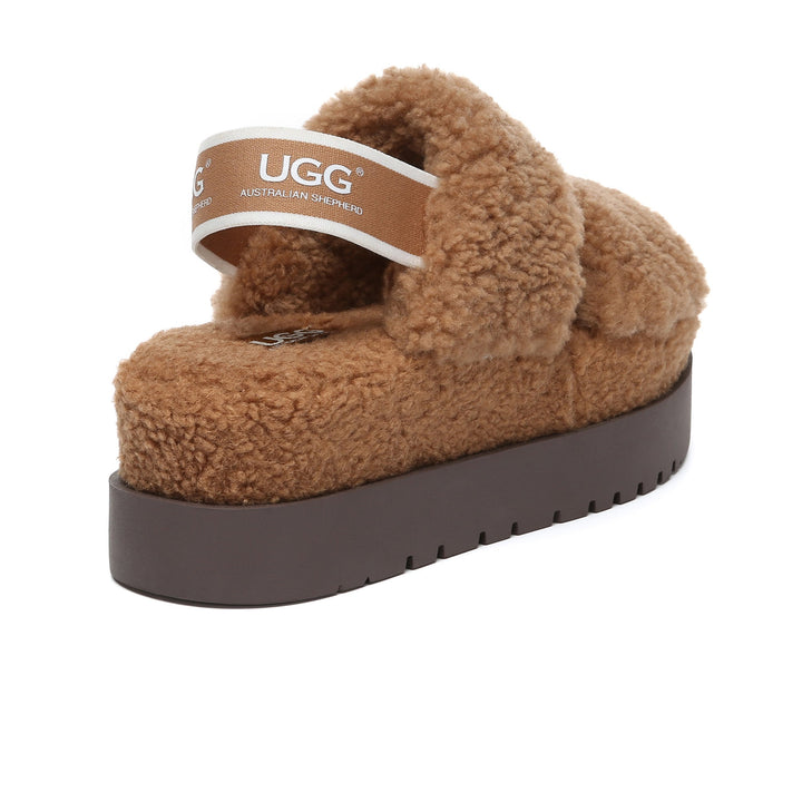 Double Strap Slingback Platform UGG Slippers - UGG Direct Online