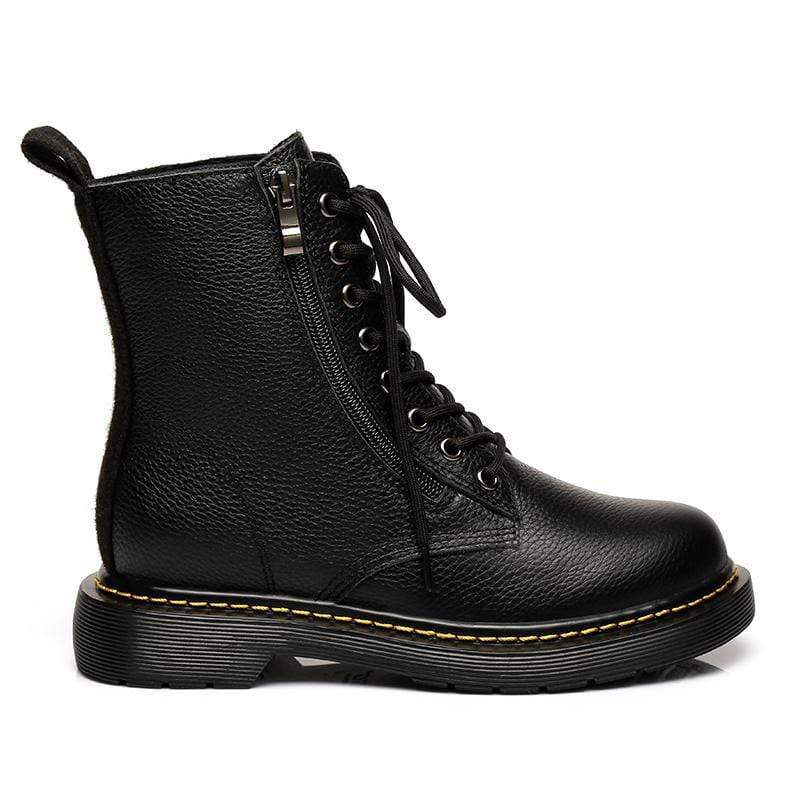Ellen Black Leather Women Boots - UGG Direct Online