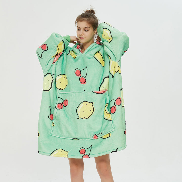 Fruits Green Hoodie Blanket - UGG Direct Online