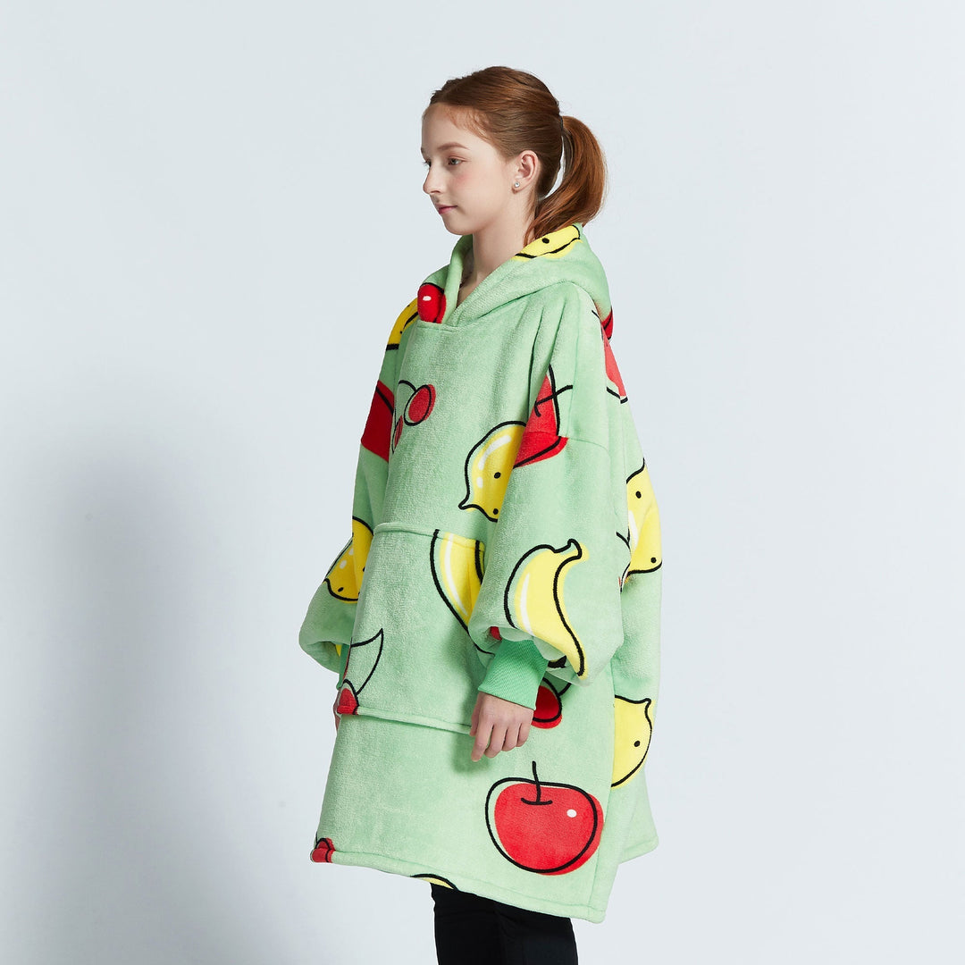 Fruits Green Kids Hoodie Blanket - UGG Direct Online