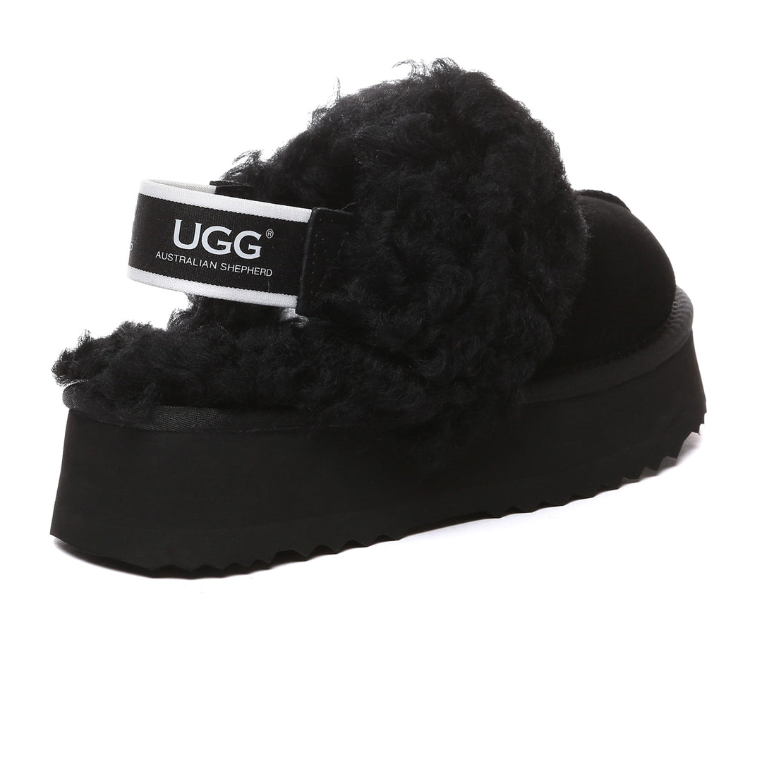Fuzzy Waffle Slingback Platform UGG Slides - UGG Direct Online