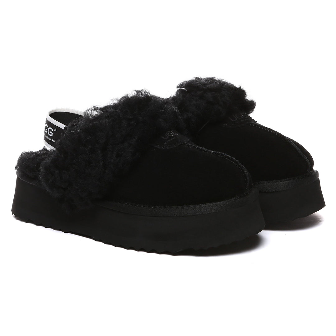 Fuzzy Waffle Slingback Platform UGG Slides - UGG Direct Online