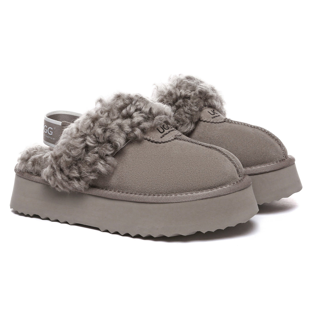 Fuzzy Waffle Slingback Platform UGG Slides - UGG Direct Online