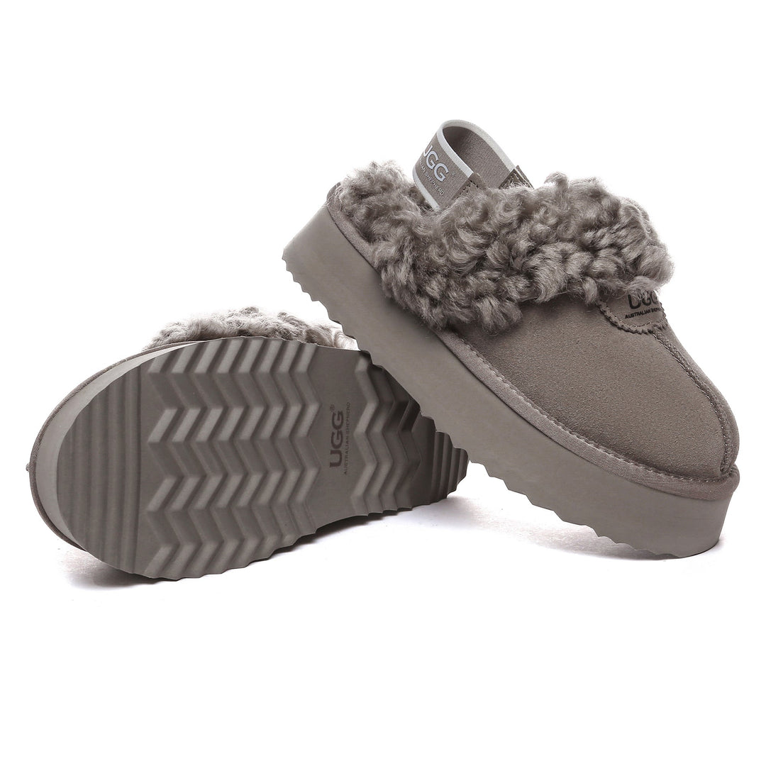 Fuzzy Waffle Slingback Platform UGG Slides - UGG Direct Online