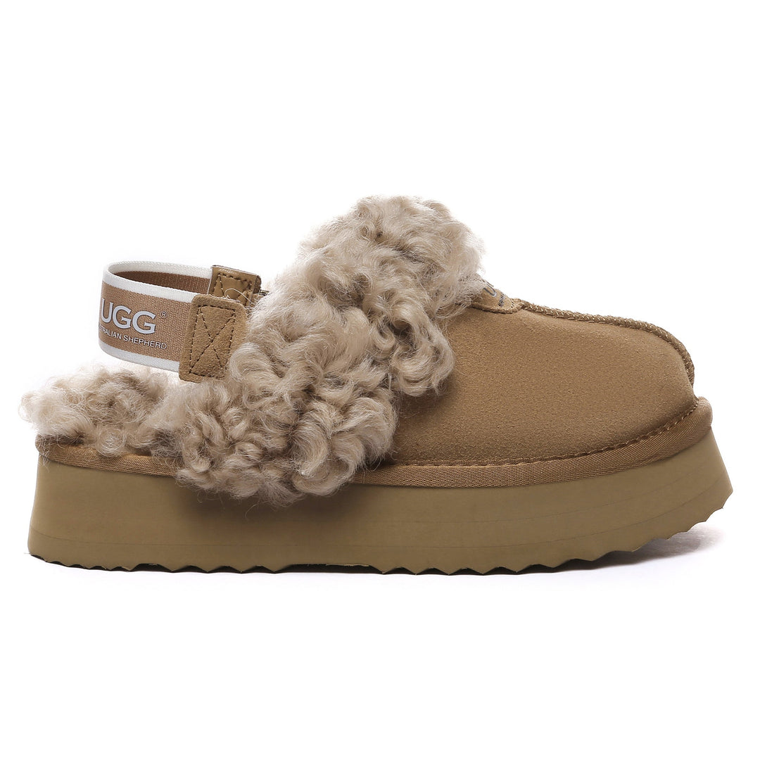 Fuzzy Waffle Slingback Platform UGG Slides - UGG Direct Online