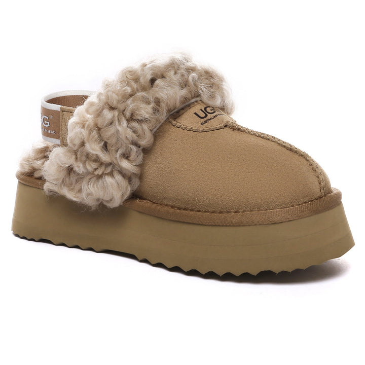 Fuzzy Waffle Slingback Platform UGG Slides - UGG Direct Online