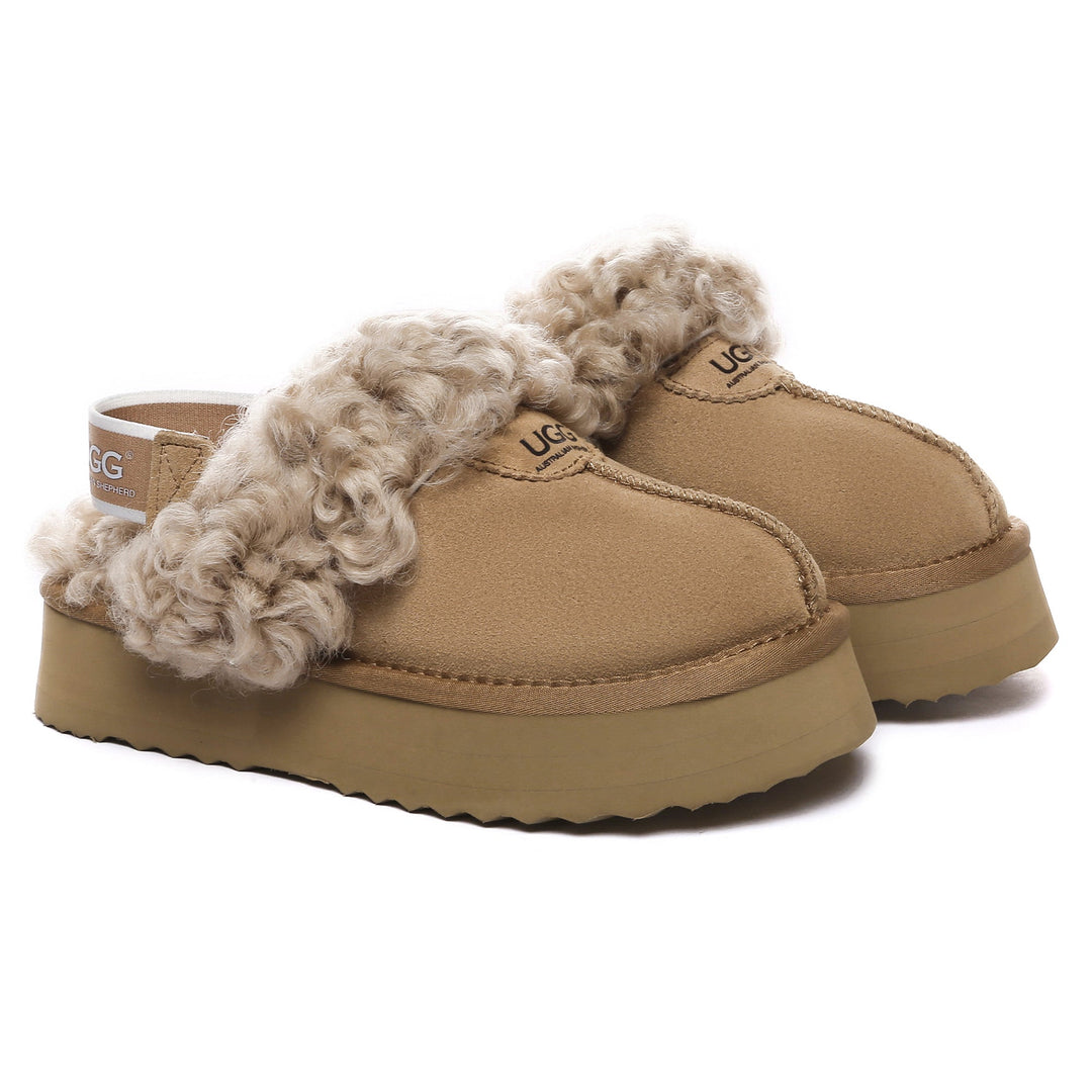 Fuzzy Waffle Slingback Platform UGG Slides - UGG Direct Online