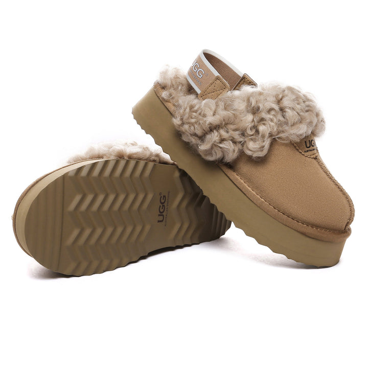 Fuzzy Waffle Slingback Platform UGG Slides - UGG Direct Online