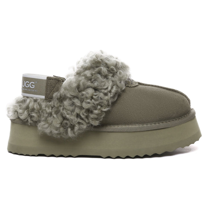 Fuzzy Waffle Slingback Platform UGG Slides - UGG Direct Online