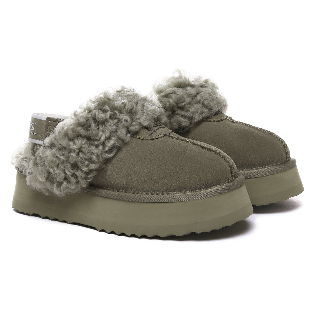 Fuzzy Waffle Slingback Platform UGG Slides - UGG Direct Online