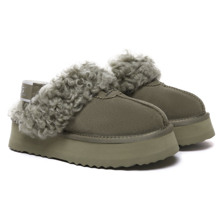 Fuzzy Waffle Slingback Platform UGG Slides - UGG Direct Online