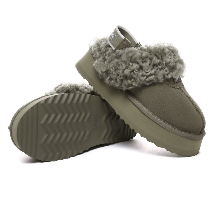 Fuzzy Waffle Slingback Platform UGG Slides - UGG Direct Online