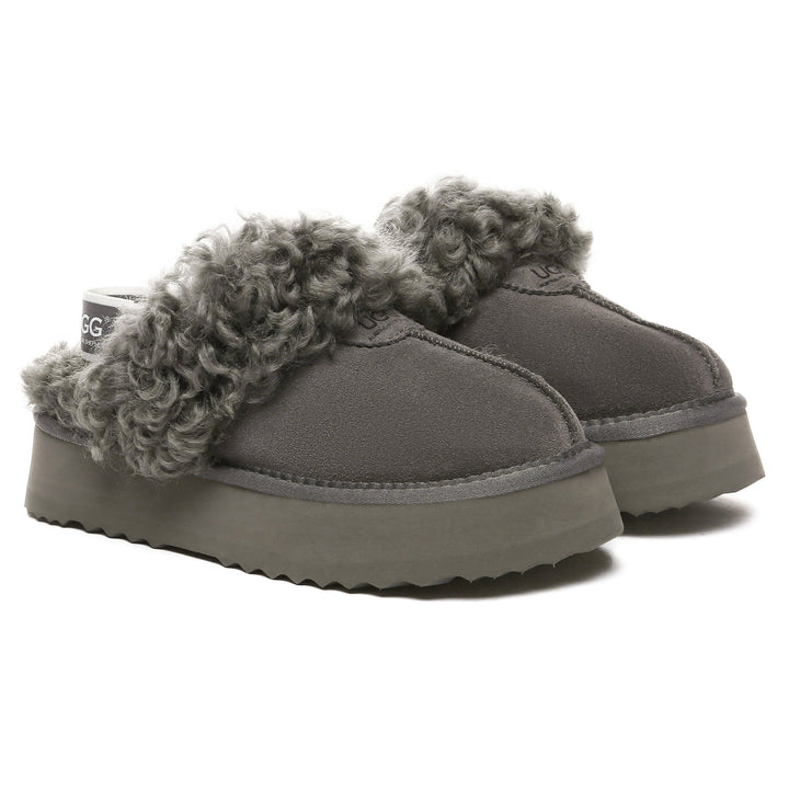 Fuzzy Waffle Slingback Platform UGG Slides - UGG Direct Online