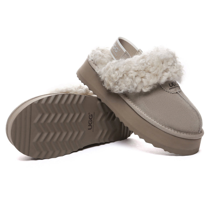 Fuzzy Waffle Slingback Platform UGG Slides - UGG Direct Online