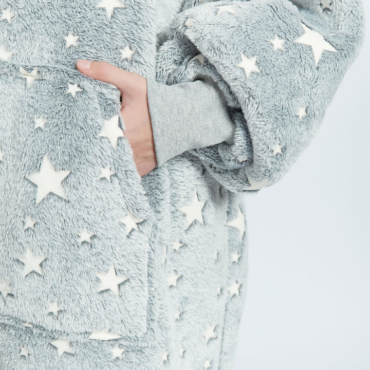 Glow In The Dark Stars Kids Hoodie Blanket - UGG Direct Online
