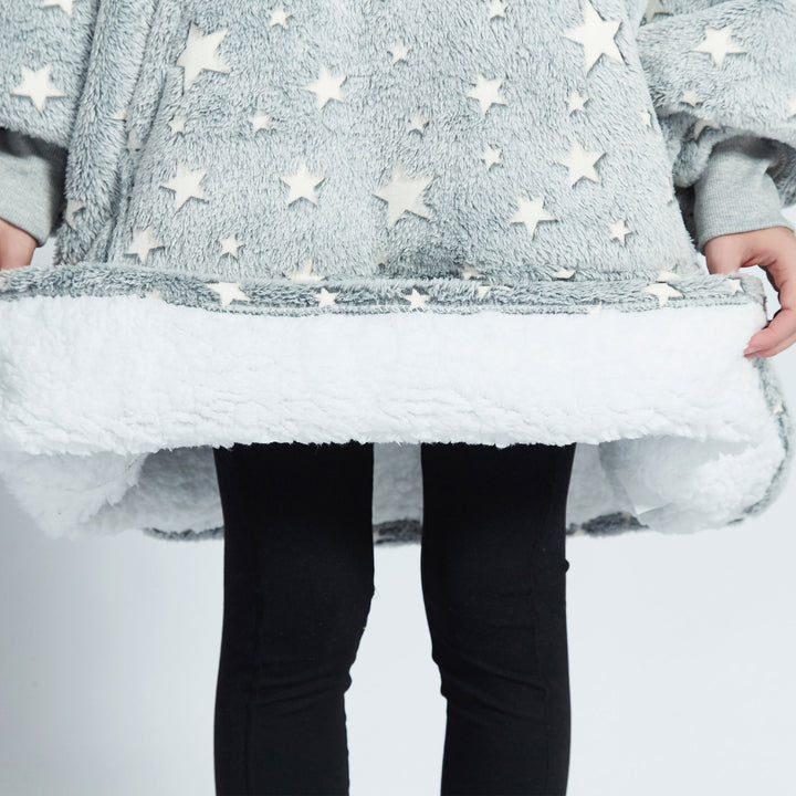 Glow In The Dark Stars Kids Hoodie Blanket - UGG Direct Online