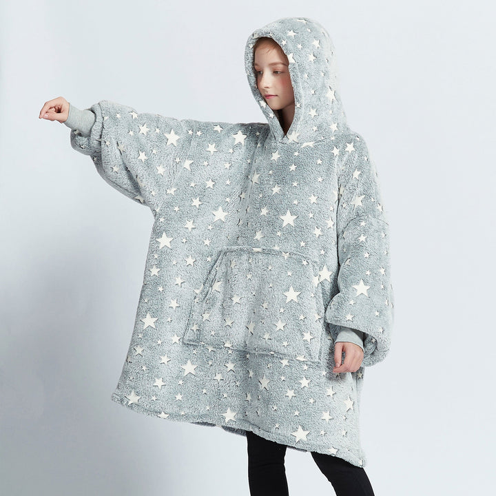Glow In The Dark Stars Kids Hoodie Blanket - UGG Direct Online